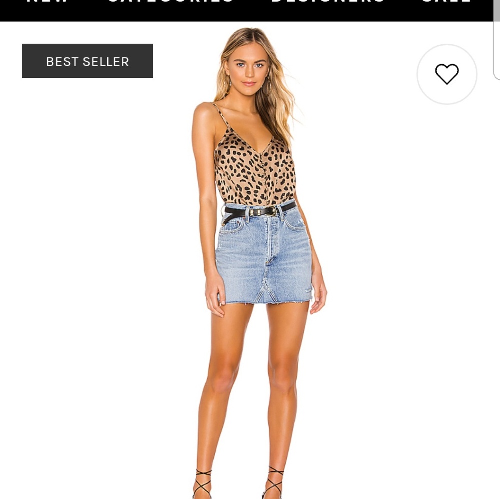Sanctuary leopard button down tank top
